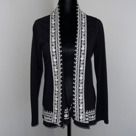 Lucky Brand Tops - Lucky Brand Open-Front Cardigan with Embroidery (Small)